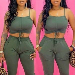 Minimally Mod Two Piece Pants Set